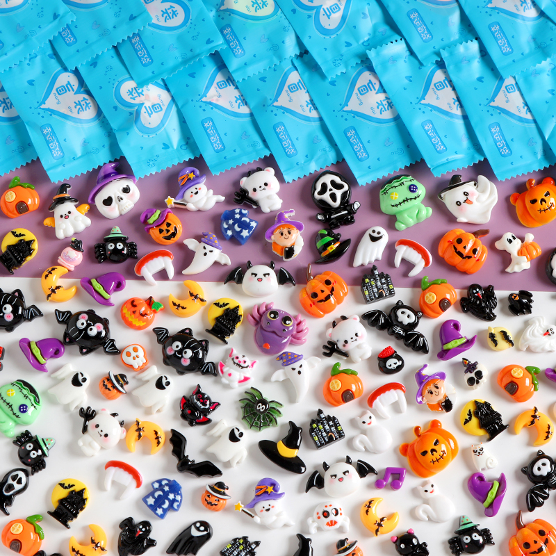 万圣节系列萌趣卡通树脂配件盲袋