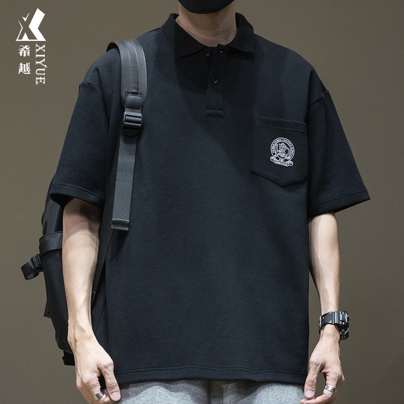 希越300克重磅短袖T恤夏季口袋T