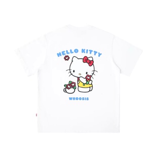【HELLO KITTY联名】WHOOSIS 花束短袖T恤男女情侣潮校园宽松
