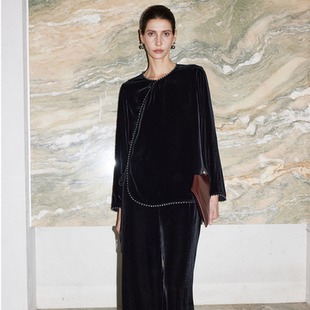 真丝丝绒上衣ML 479