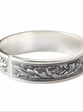 复古男女款民族风盛放牡丹花手镯