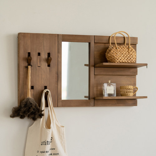 民宿实木搁板卧室壁挂家用陈列架