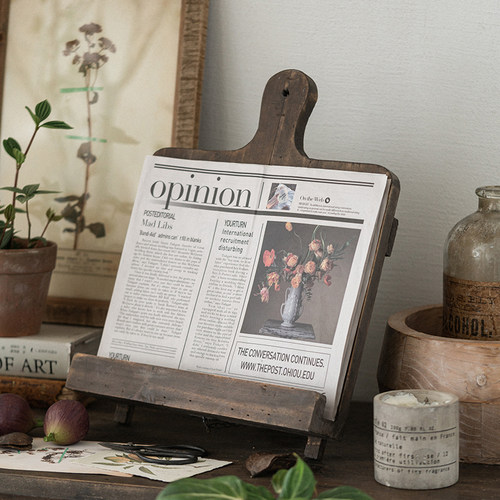 润家家居实木桌面阅读架杂志架