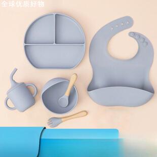 辅食勺子1岁以上儿童餐具喂养套装婴儿硅胶碗叉子勺宝宝辅食碗餐