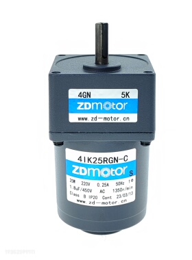ZDMOTOR电机25W220V可调速电机4IK25RGN-C交流减速电机马达