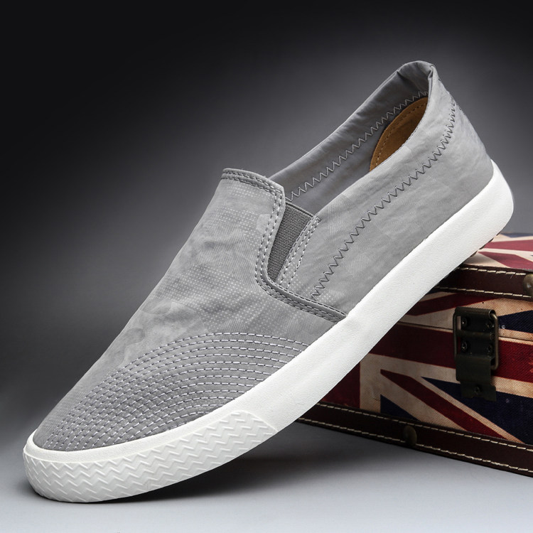 一脚蹬帆布鞋男2026春季新款潮流百搭韩版休闲懒人鞋老北京布鞋男