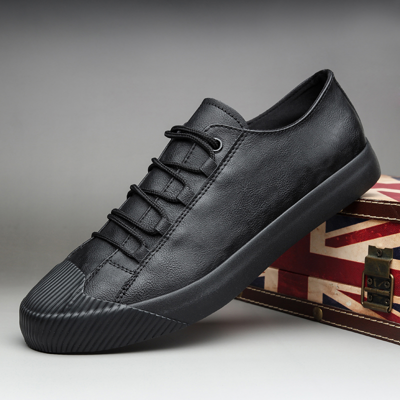 男鞋2025新款冬季潮鞋休闲鞋子透气男士皮鞋潮流平底英伦百搭板鞋,流行男鞋,休闲皮鞋,淘宝优惠券,粉丝福利购,淘宝优惠卷