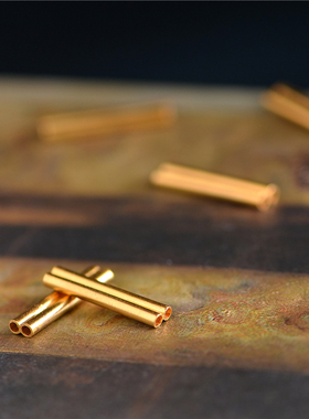 足金手工錾刻手工制作黄金管子