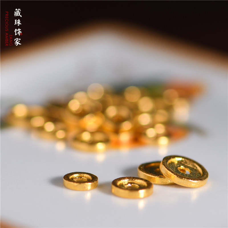 藏珠饰家 足金錾刻古法黄金 圆形垫片隔片手链手串diy配件,黄金,其他,淘宝优惠券,粉丝福利购,淘宝优惠卷