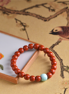 天然南红玛瑙配饰手串