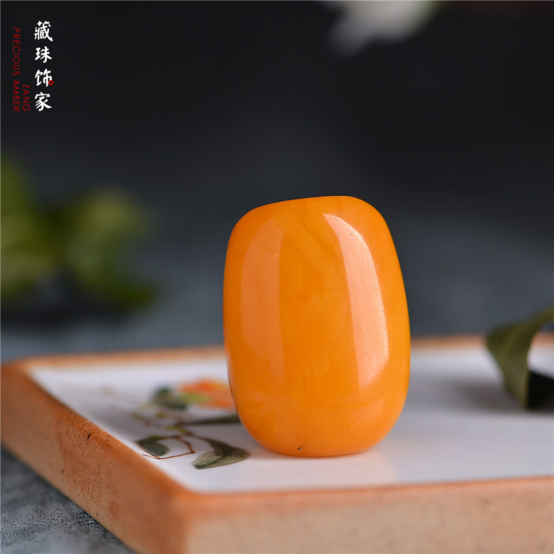 藏珠饰家 收藏级古董老蜜老蜡桶珠枣珠 爆老东欧回流蜜蜡散珠