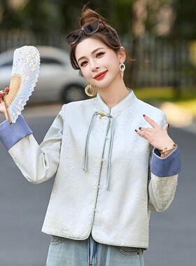 新品风202款小个子圆领气质中式国风国提花外5套女RXRX9199-091新