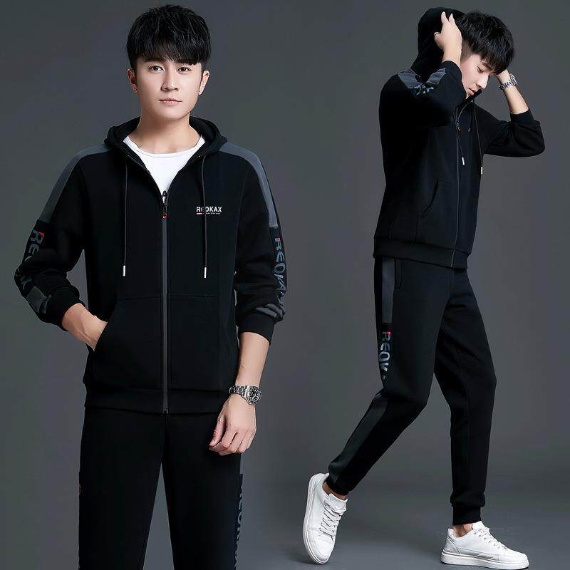 连帽卫秋衣男士搭配帅气休闲运动装男装68162装一潮套两件套帅套