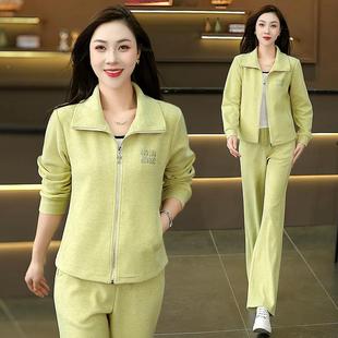 506品女春年秋外套时尚 牌妈款 新洋气中老52 休闲运动套装 上 妈春装