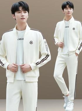 套装新款春秋时潮尚牌男运服动休闲卫衣宽松步72027跑三件套