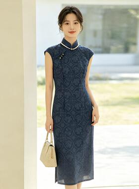 新日中旗SY6181-0袍新款无年式轻款级感气质常可穿袖连衣裙女