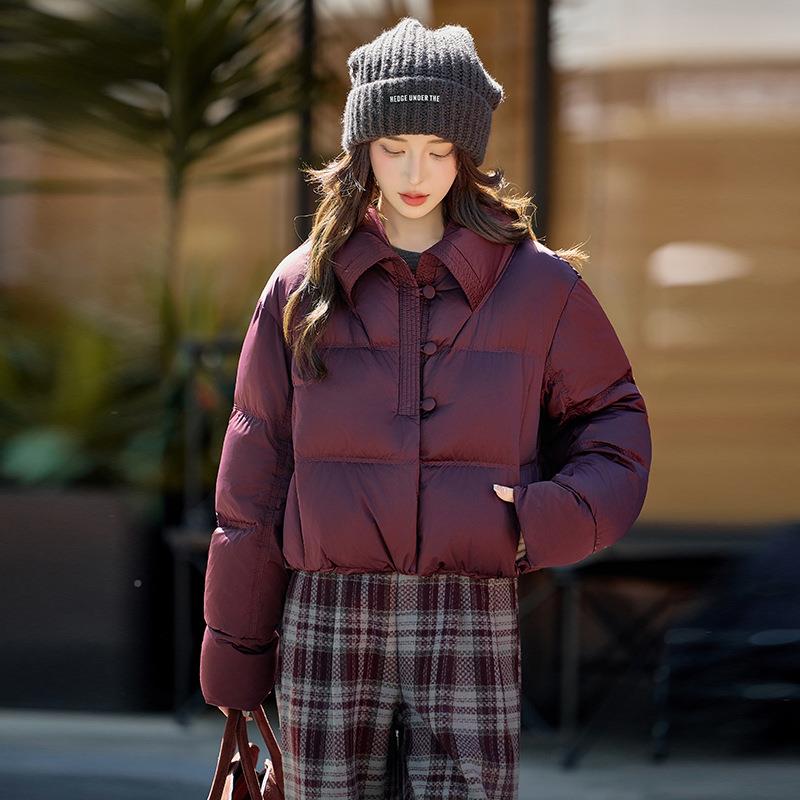 小个子90白鸭羽绒服女202S5冬季新款宽松显瘦学院风包服Y2绒SY276