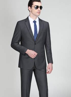 高端羊毛西西服套装职男士商3521-I务业正装结婚礼服上中年爸爸班