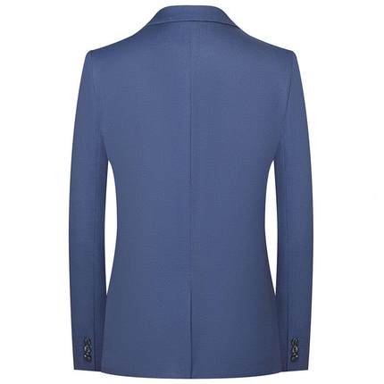 纯色西套装男士西2665-L装服免烫商务休闲中年青宴婚礼会结婚新郎