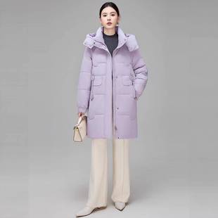 显瘦羽绒71 厚白绒青年妈加妈装 622衣 高档羽绒服女鸭中中长款 正品