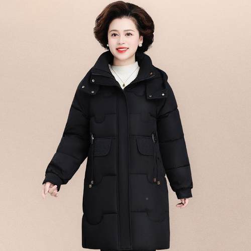 妈妈外套84278616老棉服女新款冬季加年厚保暖洋气韩版中连年人帽