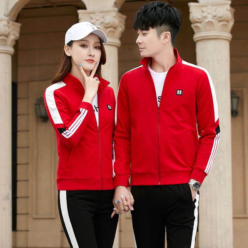 情男侣运动套运装春秋8-6609新款韩版休闲卫衣套跑步动服三件套外