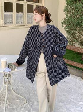 灰色古小香双面外呢风套女冬C090-895季复新款韩系高级感呢子大衣