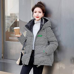 羽绒棉女季冬款设计ZCAI2205感小个子拼新接连帽小版型羽绒服棉棉