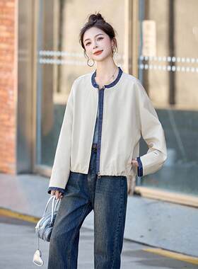 秋季新韩版小休清新HE5016-0立领品长袖夹克棒球外服套女闲上衣