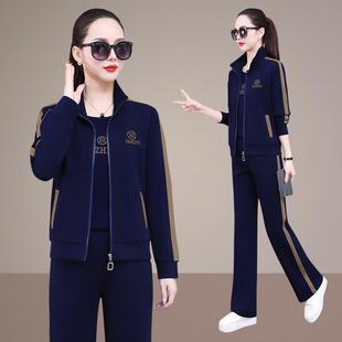 立领三洋气色宽松休洋气7605458减龄闲 时尚 运纯动套装 女春秋新款