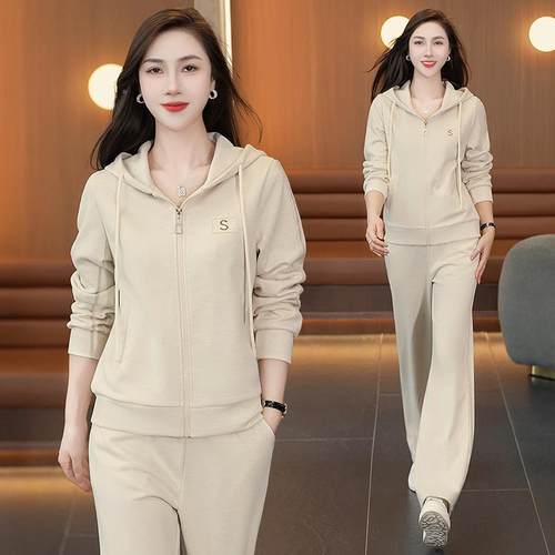 运装动96729792套女春秋新帽款时尚休闲步连中年妈妈减龄显瘦跑两