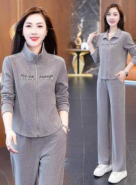 春新女领式运动套款装健身跑968981步长袖秋透气吸汗休闲训练服