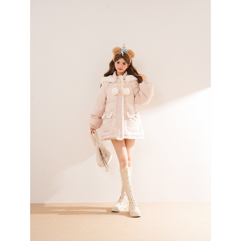 雪国精灵 减龄少女感可拆卸兔耳棉服女冬季日系甜美宽松面包服女,女装/女士精品,棉衣/棉服,淘宝优惠券,粉丝福利购,淘宝优惠卷