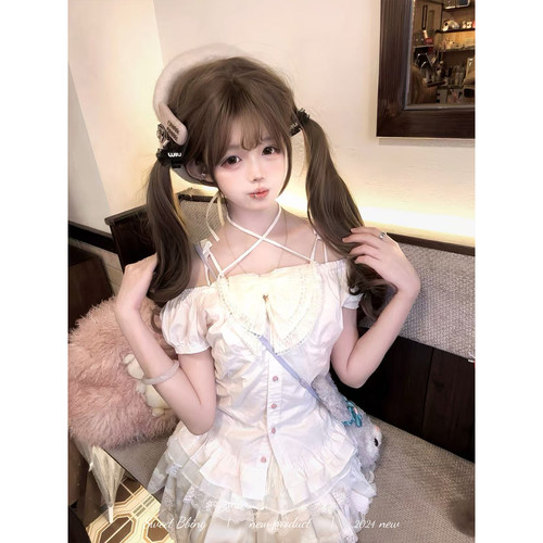 中古蝴蝶结蕾丝拼接针织显瘦吊带