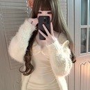 紧身连衣裙 纯欲性感蕾丝边吊带包臀短裙无袖 BBING甜饼 奶油泡芙