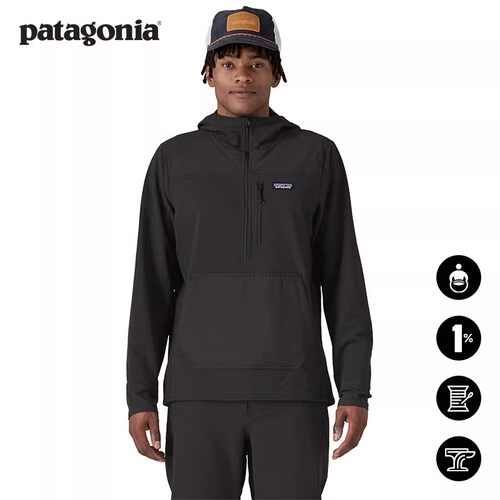 patagonia男士连帽抓绒套头衫