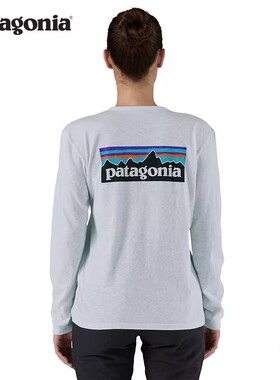 女士混纺长袖T恤L/S P-6 Logo 37603 patagonia巴塔哥尼亚