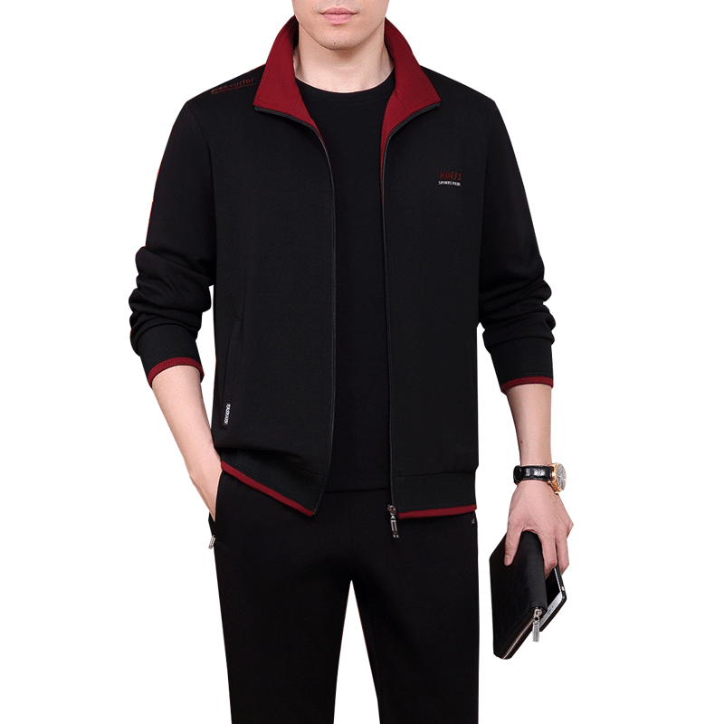 运动服套装男春秋三件套
