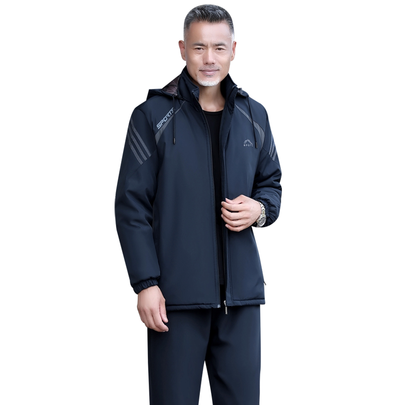 爸爸运动服套装春秋季男士长袖