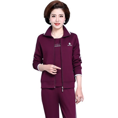 新款休闲运动服套装女春秋三件套