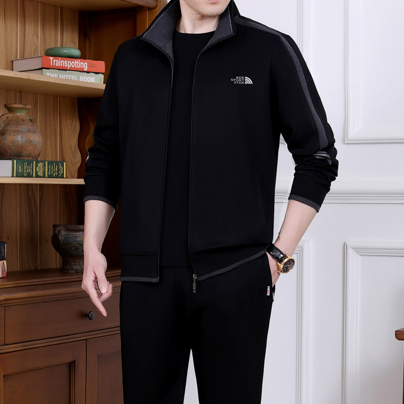 运动服套装男春秋三件套
