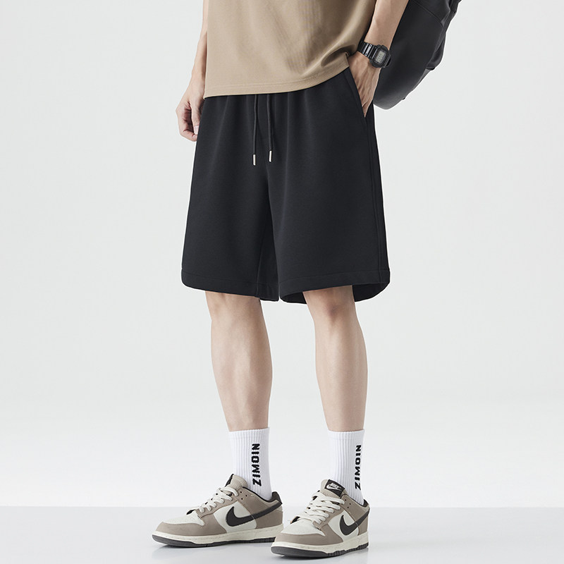 短裤男夏季运动美式篮球5五分裤子薄款灰色卫裤休闲中裤宽松大码