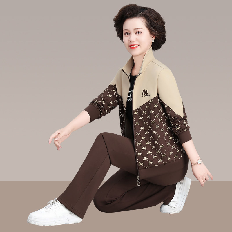 品牌运动服套装女春秋2025新款洋气减龄卫衣宽松跑步休闲三件套潮