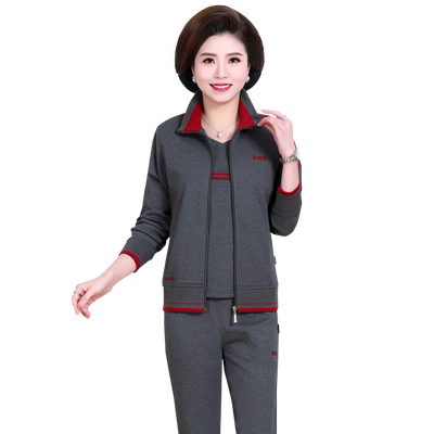 中老年女装运动服休闲棉