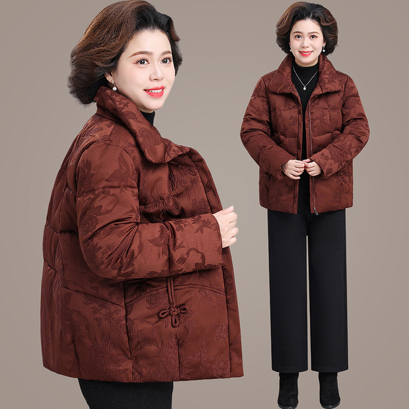 新中式妈妈冬装外套2025新款羽绒棉服中老年女装奶奶秋冬唐装棉袄