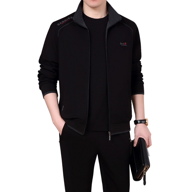 运动服套装男春秋三件套