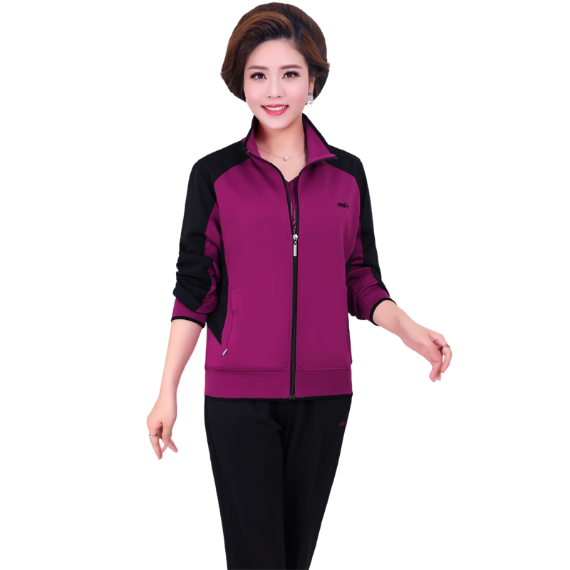 新款休闲运动服套装女春秋三件套