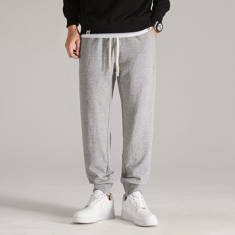 束脚休闲运动卫裤2025新款时尚百搭男士春季新款潮牌宽松运动裤子