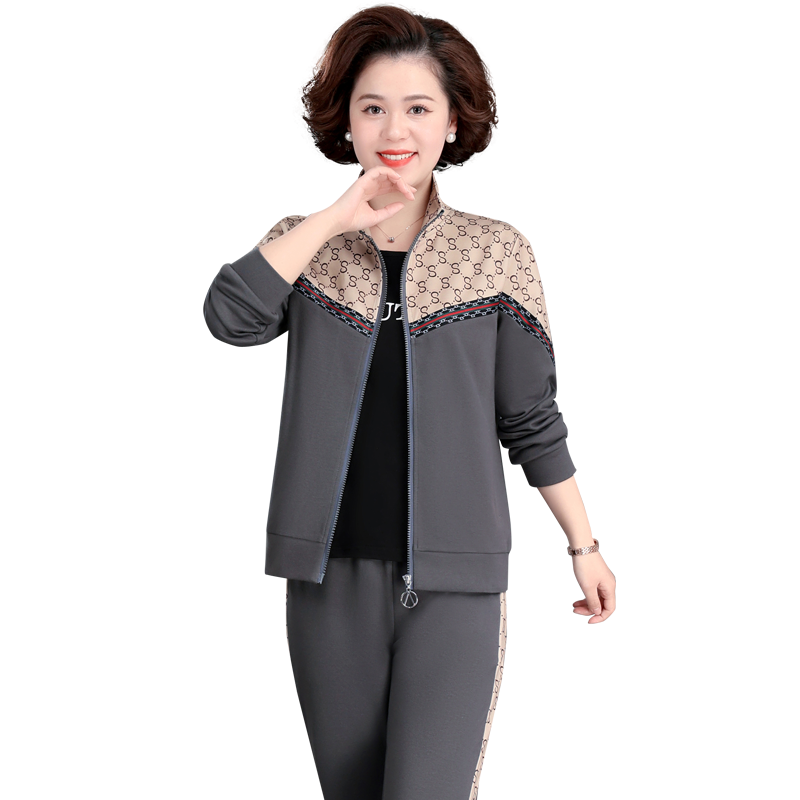 新款休闲运动服套装女春秋三件套