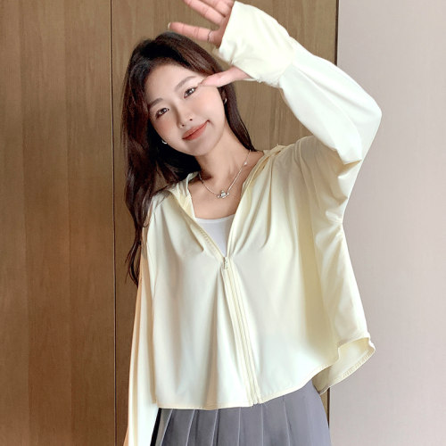 冰丝凉感防晒衣女款夏季薄款宽松显瘦防紫外线户外防晒服开衫外套